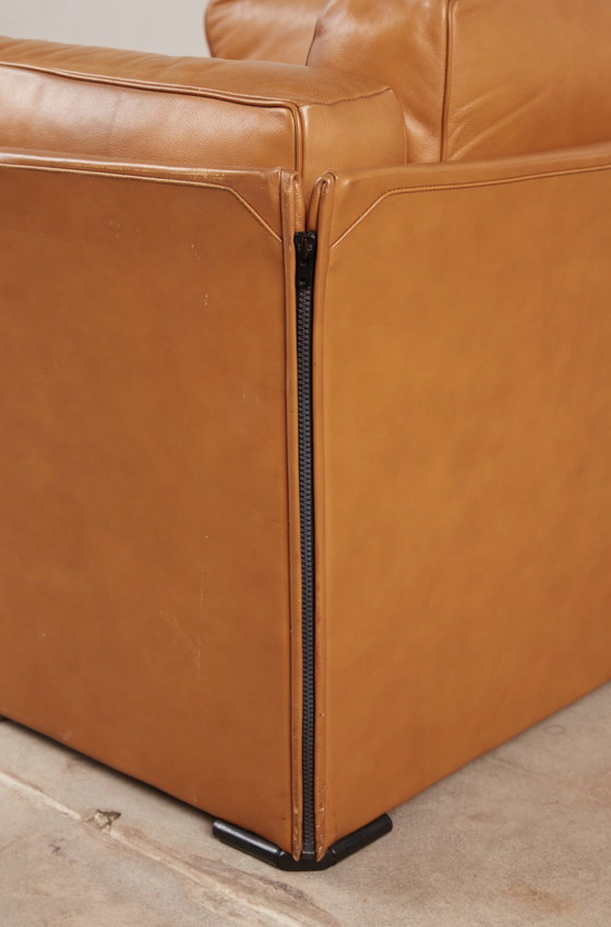 Image 1 of Cassina Leather lounge chair by Mario Bellini