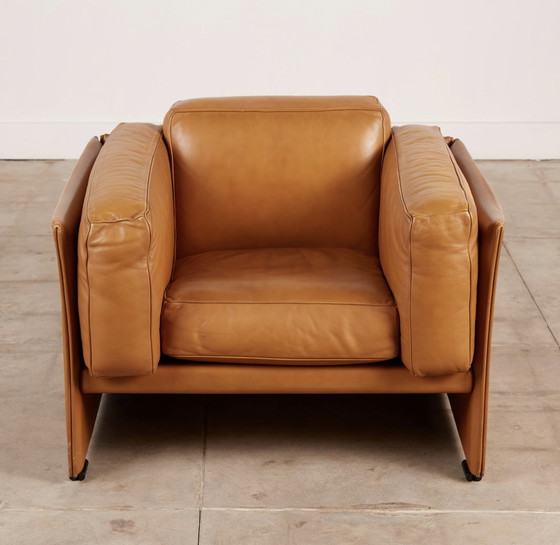 Image 1 of Cassina Leather lounge chair by Mario Bellini