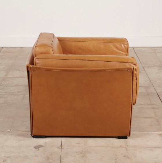 Image 1 of Cassina Leather lounge chair by Mario Bellini