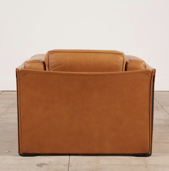 Image 1 of Cassina Leather lounge chair by Mario Bellini