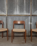 4x Niels Otto Møller Model 75 in teak, set