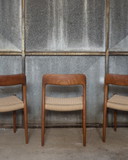 4x Niels Otto Møller Model 75 in teak, set