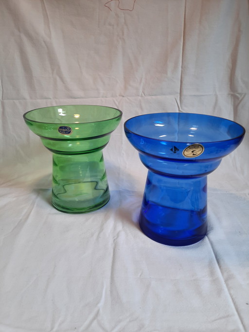 2x Bohemia Crystalex vases