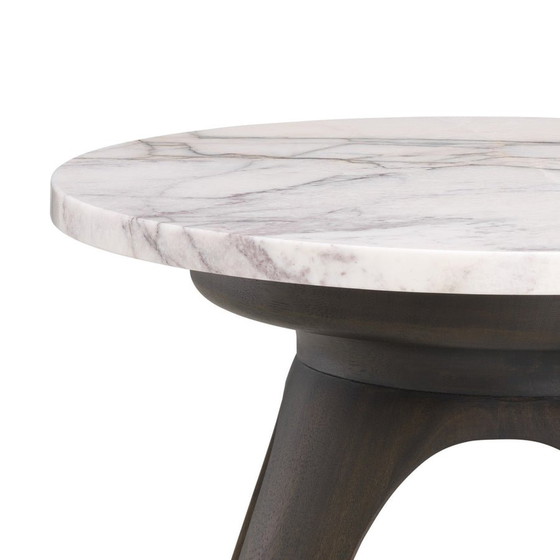 Image 1 of Eiccholtz Side Table/Table Borre Marble Top And Mahogany Legs