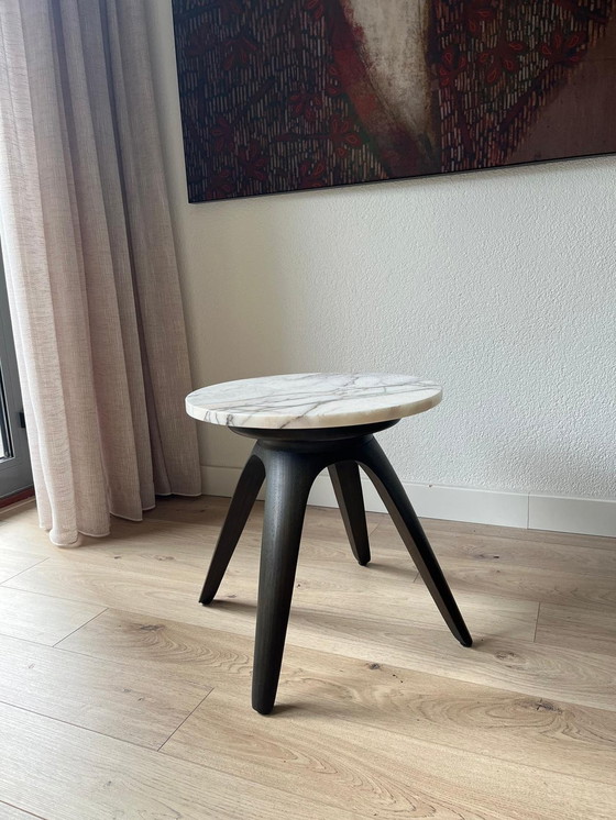 Image 1 of Eiccholtz Side Table/Table Borre Marble Top And Mahogany Legs