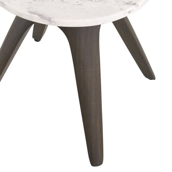 Image 1 of Eiccholtz Side Table/Table Borre Marble Top And Mahogany Legs