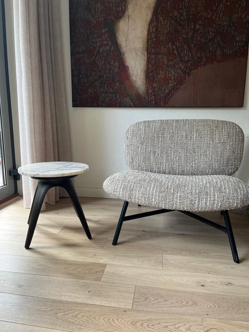 Eiccholtz Side Table/Table Borre Marble Top And Mahogany Legs