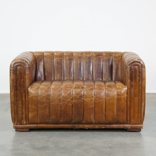 Beef Leather 2 Seater Design Sofa