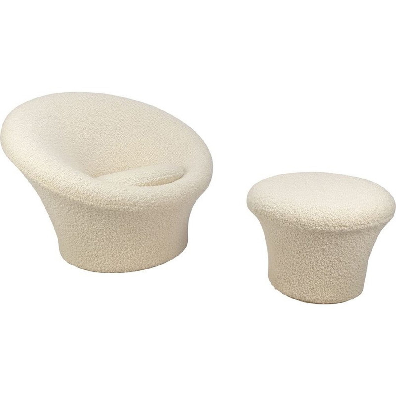 Vintage Mushroom armchair and ottoman by Pierre Paulin for
