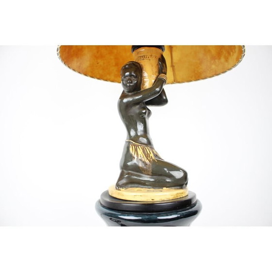 Image 1 of Vintage Art Deco lamp with speaker by Stilton, Czechoslovakia 1930