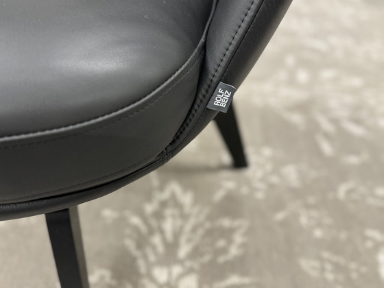 Image 1 of Rolf Benz 562 Armchair black leather Swivel chair