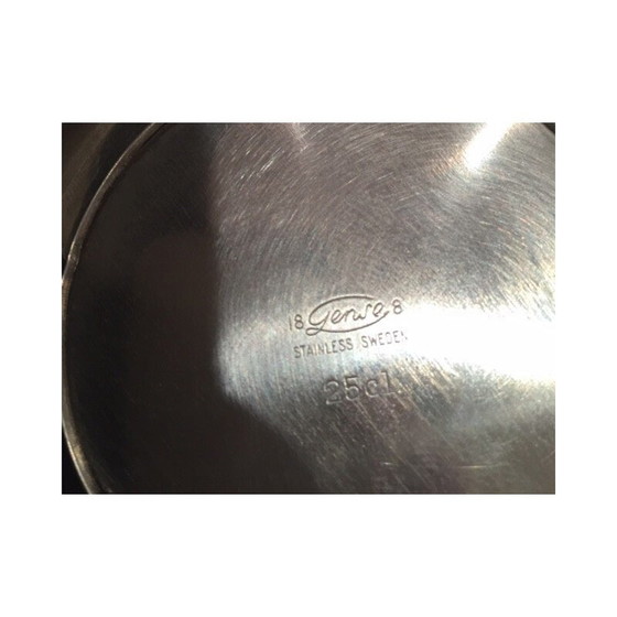 Image 1 of Set da tè e caffè vintage in acciaio inossidabile e bachelite per Gense, 1950