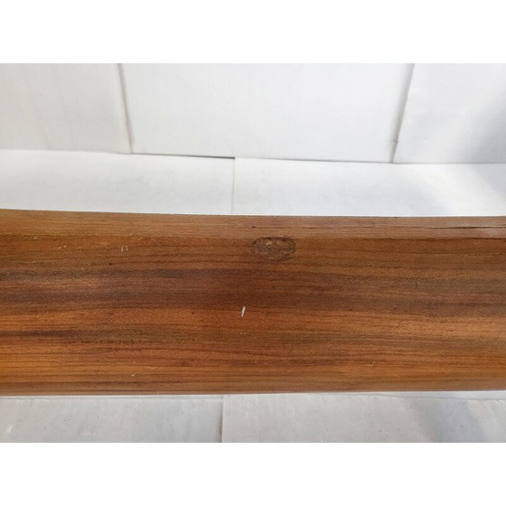 Image 1 of Vintage dining table with glass top, 1950
