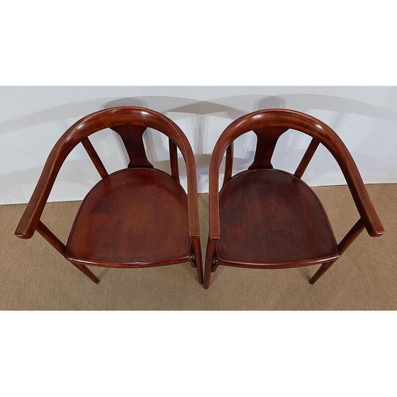 Image 1 of Pair of vintage bentwood armchairs by Maison Fischel, 1900