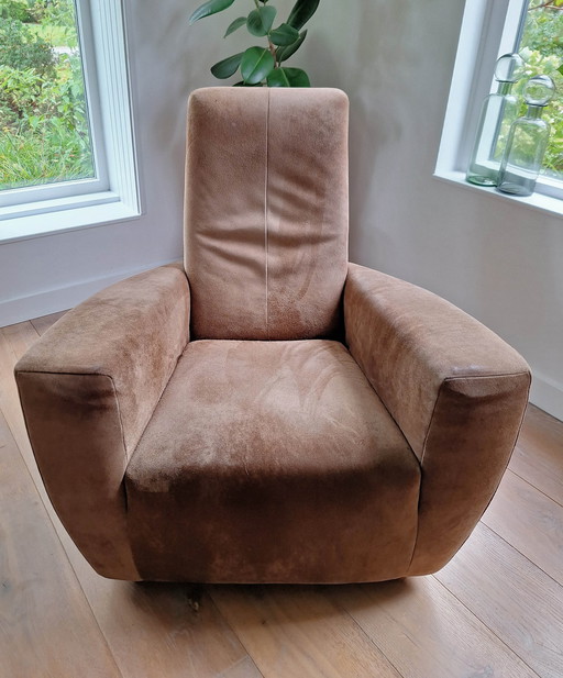 Longa Armchair Suede Leather