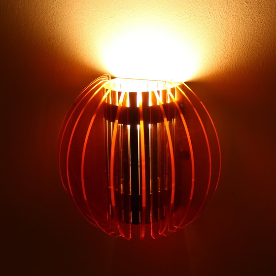 Image 1 of Orange Acryl Wall Lamp