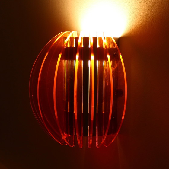 Image 1 of Orange Acryl Wall Lamp