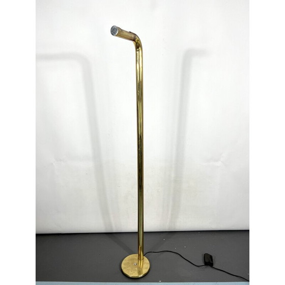 Image 1 of Vintage brass tube floor lamp, Italy 1970