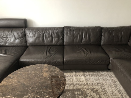 Image 1 of Ewald Schillig Leather Corner Sofa