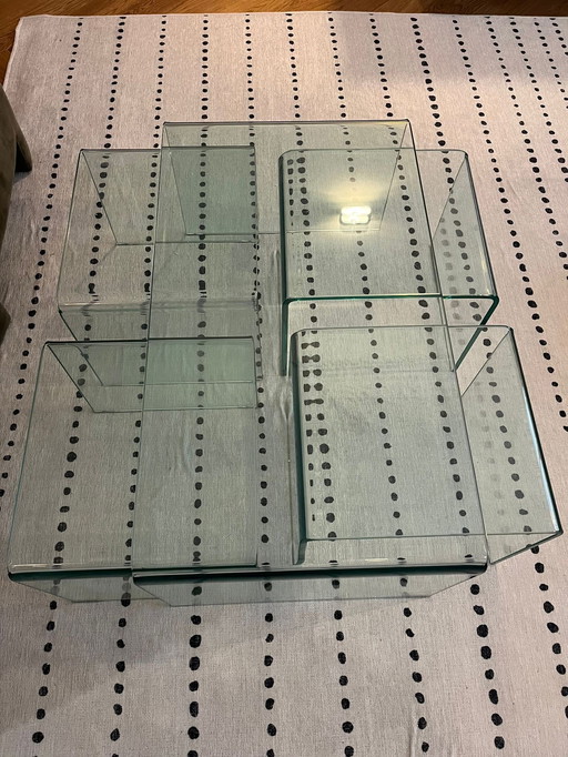 Modern Glass Design Coffee Table Set