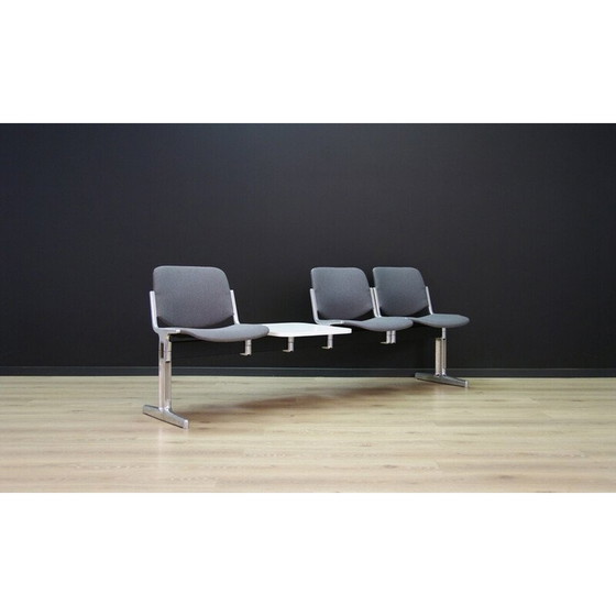 Image 1 of Grey aluminium bench, Danish design, 1960s, production: Denmark