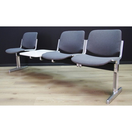 Image 1 of Grey aluminium bench, Danish design, 1960s, production: Denmark