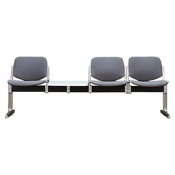 Image 1 of Grey aluminium bench, Danish design, 1960s, production: Denmark