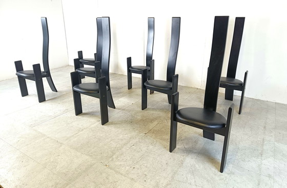 Image 1 of 8x Vico Magistretti Golem chairs