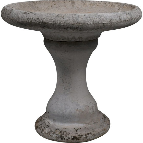 Image 1 of Vintage bird bath in composite stone, 1940s