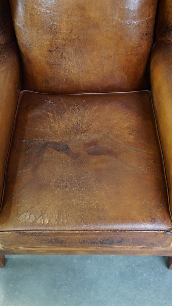 Image 1 of Large Sheep Leather Ear Armchair