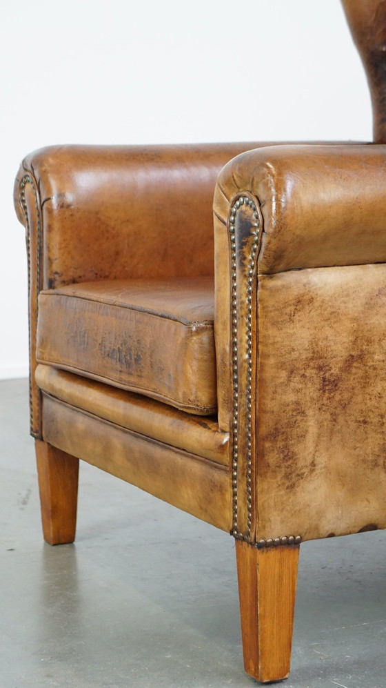 Image 1 of Large Sheep Leather Ear Armchair