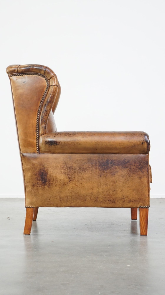 Image 1 of Large Sheep Leather Ear Armchair