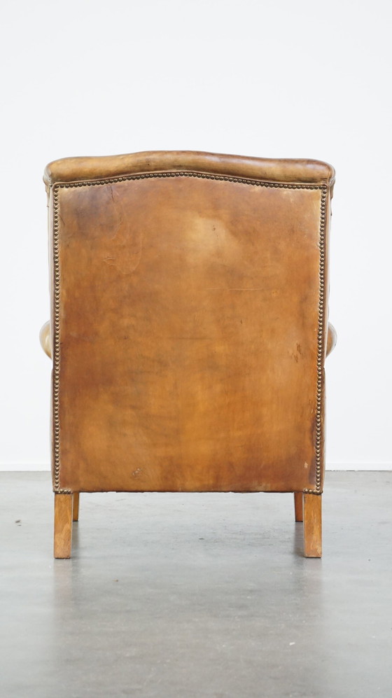 Image 1 of Large Sheep Leather Ear Armchair