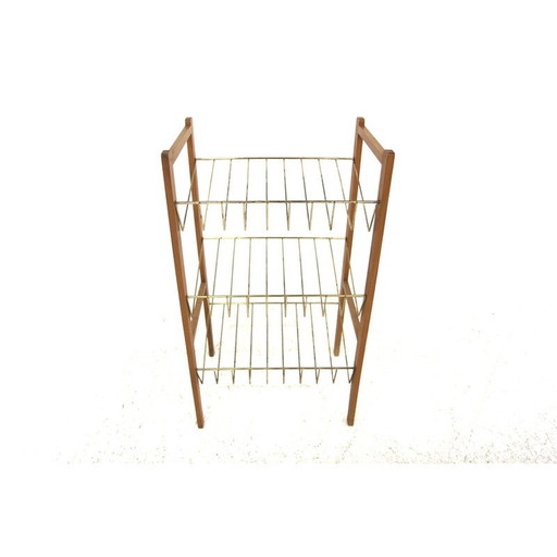 Revistero vintage de madera, 1960