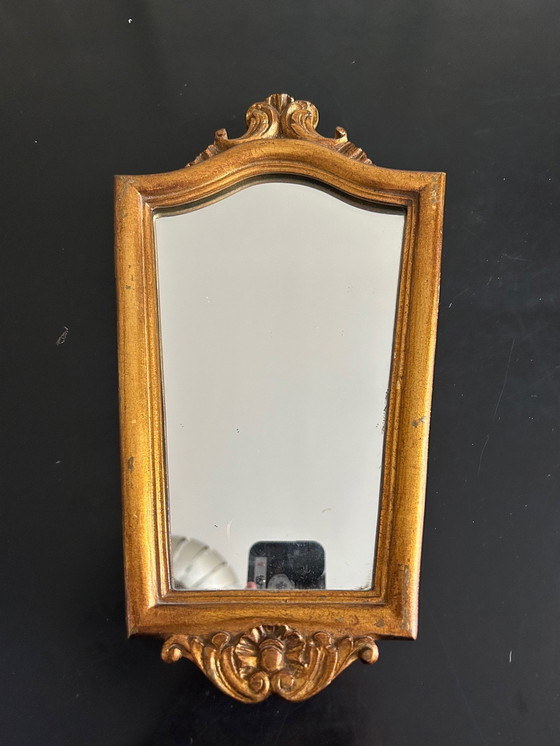 Image 1 of Golden Wood Wall Mirror