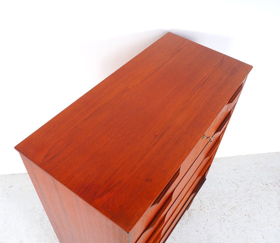 Image 1 of Danish design high chest of drawers in teak, 1960s