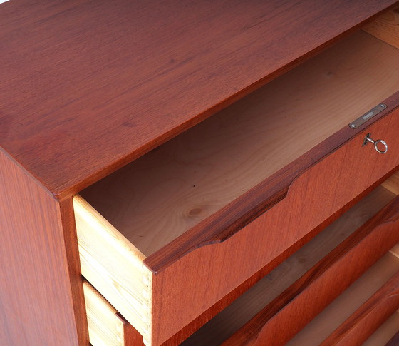 Image 1 of Danish design high chest of drawers in teak, 1960s