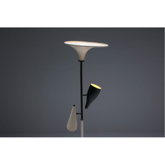Image 1 of Italian vintage yellow & black floor lamp, 1950s