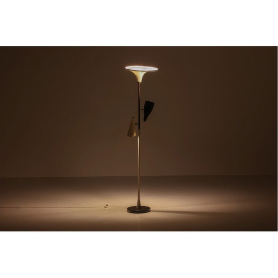 Image 1 of Italian vintage yellow & black floor lamp, 1950s