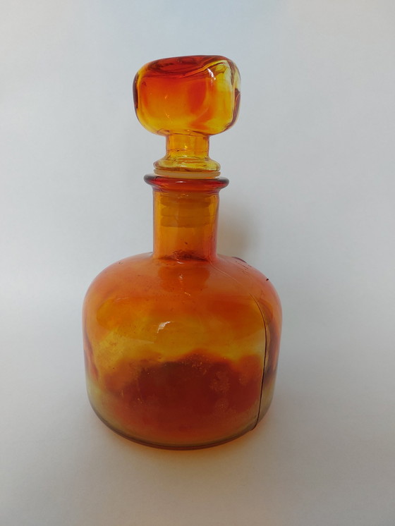 Image 1 of Empoli glass decanter- Italy 1970