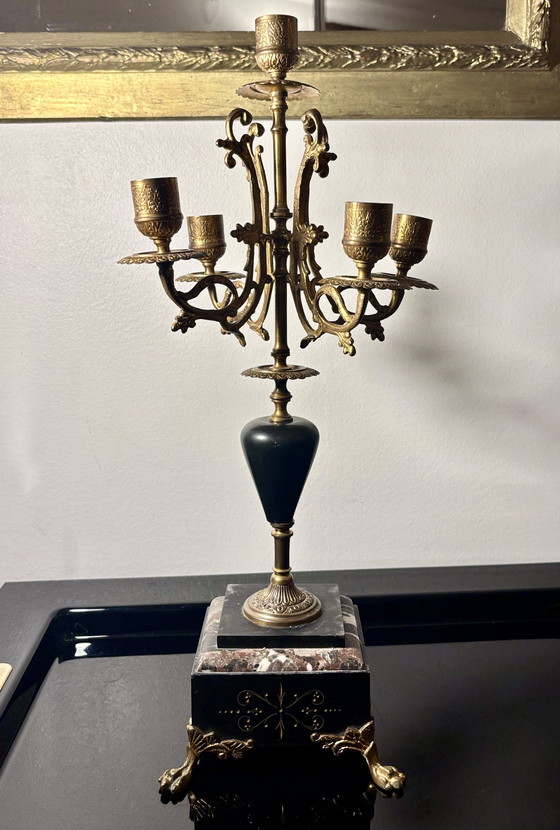 Image 1 of Candelabro Napoleón Iii Mármol 