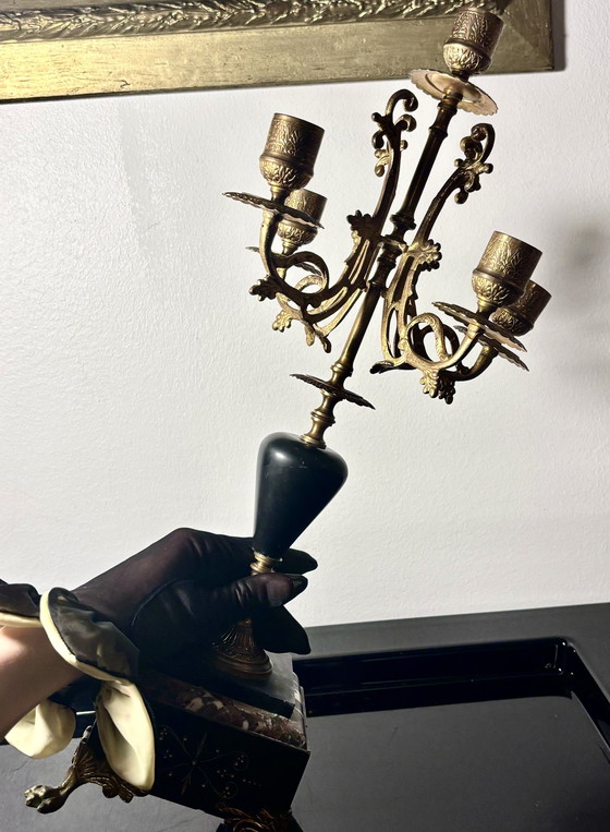 Image 1 of Candelabro Napoleón Iii Mármol 
