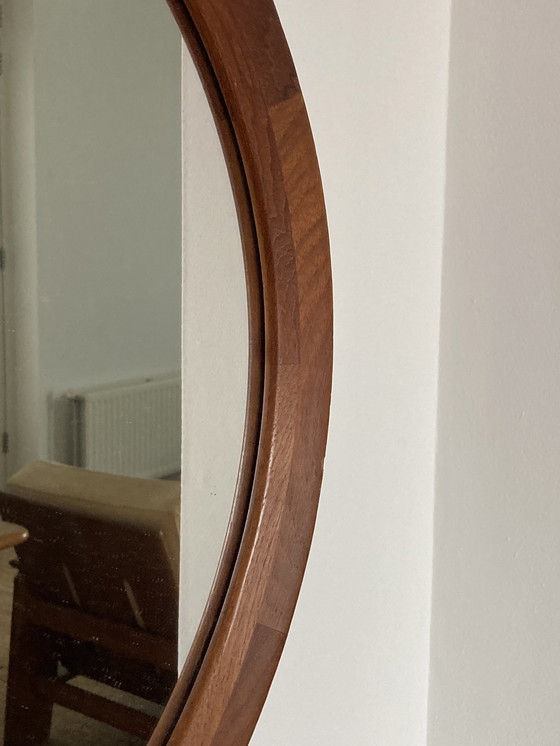 Image 1 of Specchio rotondo danese in teak. Anni '60
