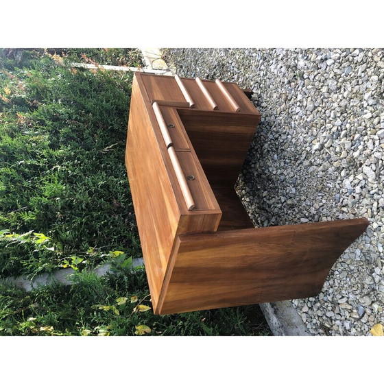 Image 1 of Vintage modernist teak desk, 1950