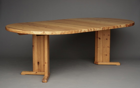 Image 1 of Table de salle à manger extensible en pin danois, 1970