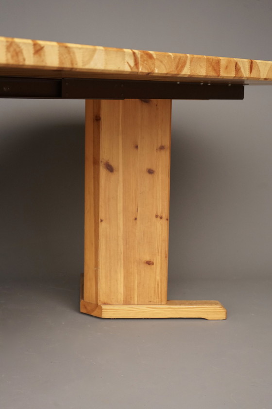 Image 1 of Table de salle à manger extensible en pin danois, 1970