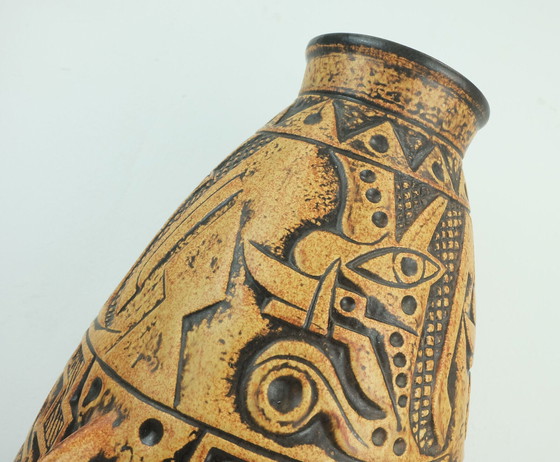 Image 1 of énorme vase de sol du milieu du siècle anubis jasba modèle N 312 11 5