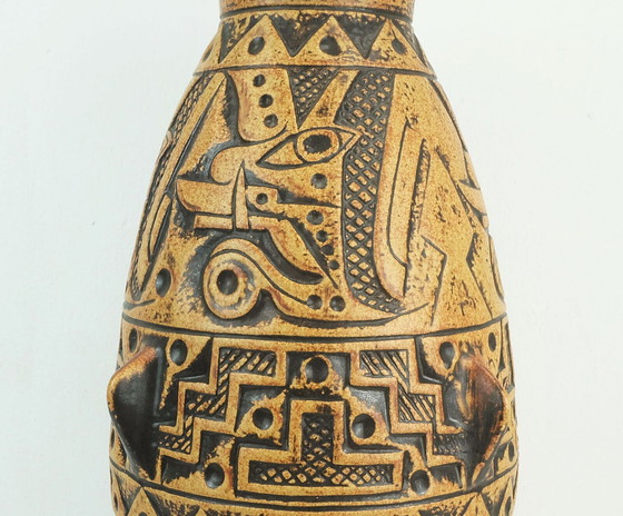 Image 1 of énorme vase de sol du milieu du siècle anubis jasba modèle N 312 11 5