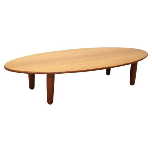 Large Oval Coffee Table By Cassina, 1980S