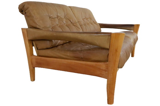 Image 1 of Divano Zehbitz in pelle cognac vintage